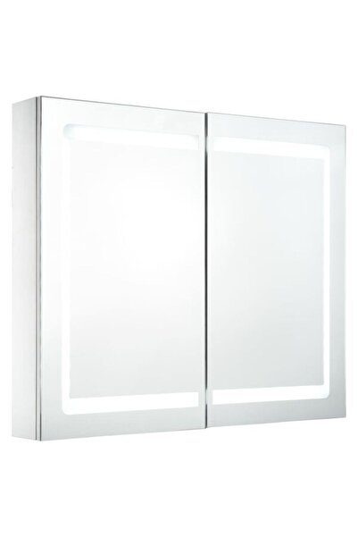 vidaxl Dulap de baie cu oglindă și LED, 80 x 12.2 x 68 cm