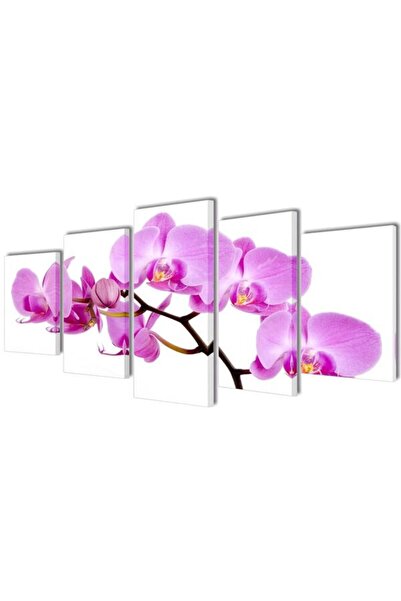 vidaxl Set de printuri pe pânză, print cu orhidee, 200 x 100 cm