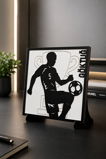 Lazer X Design Kişiye Özel Futbolcu Masaüstü Dekoru ve Standı | İsim ve Numar...