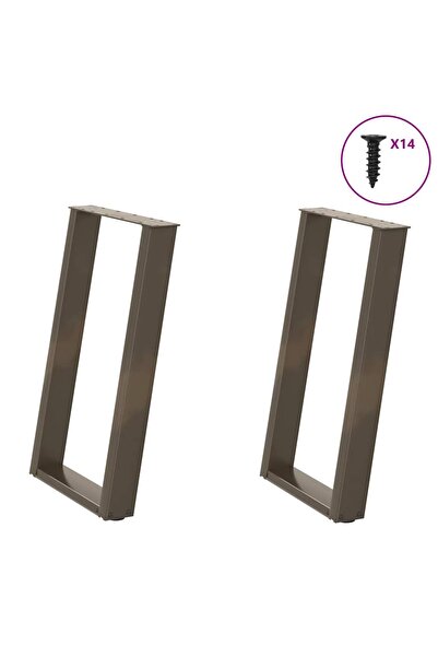 vidaxl Picioare de masă în formă de U, 2 buc., oțel , 60 x (72-73) cm