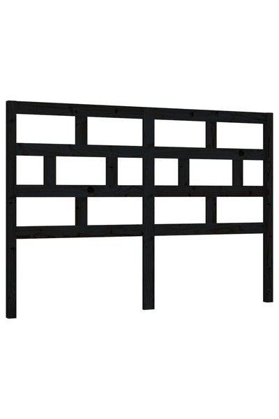 vidaxl Tăblie de pat, negru, 126x4x100 cm, lemn masiv de pin