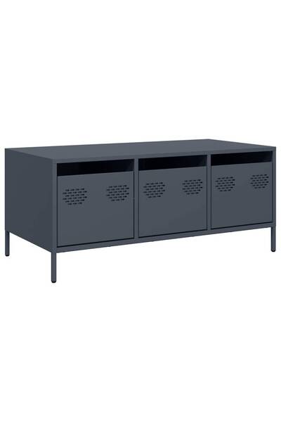 vidaxl Măsuță de cafea antracit 101,5x50x43,5 cm, oțel laminat la rece