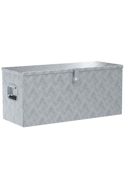 vidaxl Cutie de aluminiu, 90,5 x 35 x 40 cm, argintie