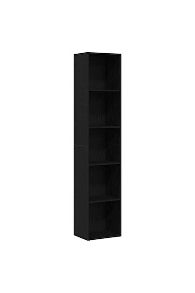 vidaxl Dulap de cărți din stejar negru 40x30x189 cm, lemn stratificat