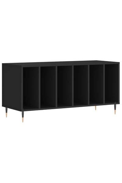 vidaxl Comodă discuri, negru, 100x38x48 cm, lemn prelucrat