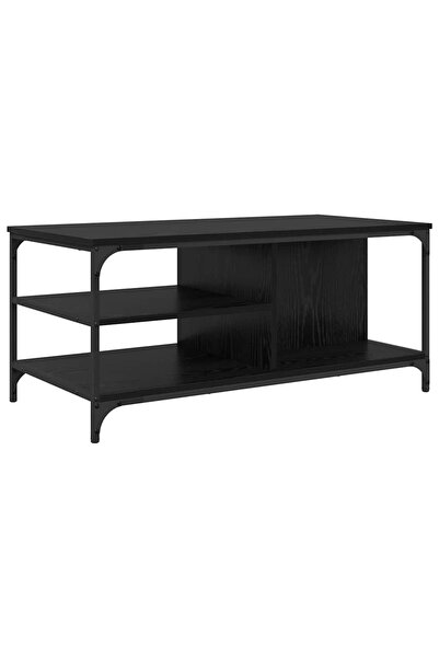 vidaxl Masă de cafea Stejar Negru 100 x 50 x 45 cm Lemn compozit