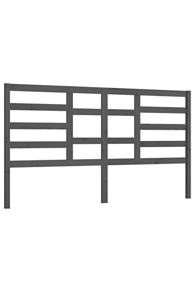 vidaxl Tăblie de pat, gri, 186x4x104 cm, lemn masiv de pin