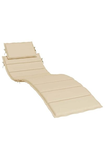 vidaxl Pernă pentru șezlong, bej, 186 x 58 x 4 cm, textil oxford