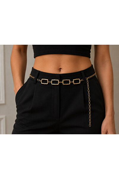 modernist Lacquer Coated Anti-Tarnish Women's Waist Chain / Belt