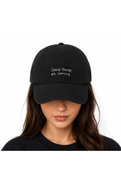 WeavedCo Embroidered Washable Vintage Hat (Good Things Are Coming) Good Thing...