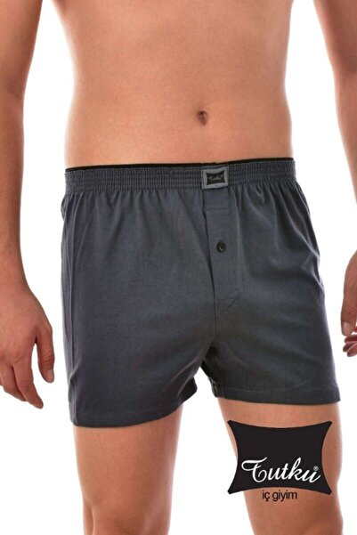 Tutku ERKEK PENYE DÜZ BOXER 2 Lİ FÜME