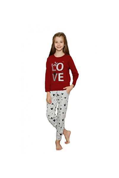 HAPPY TOUCH Πυτζάμες κοριτσιού Μπορντό 8-16  "LOVE " 20212613BOR