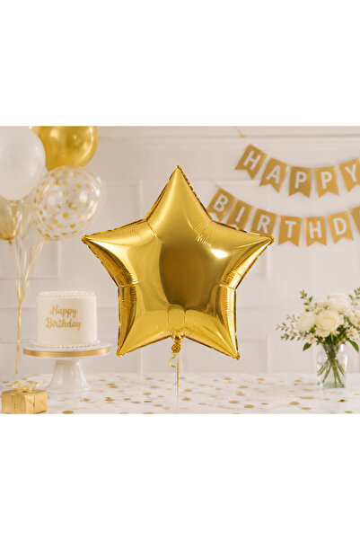 DODOMAR Gold Star Foil Balloon 18 Inch 45 cm Birthday Party Decoration Balloo...