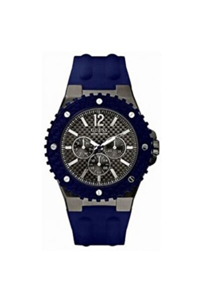 Guess Ανδρικό ρολόι μπλε σιλικόνης 45mm W11619G2