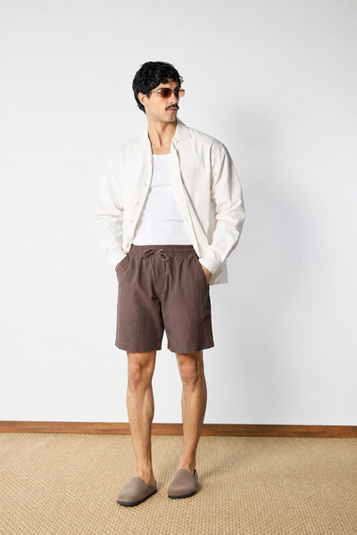 Mesfeno Linen Washed Bermuda Shorts