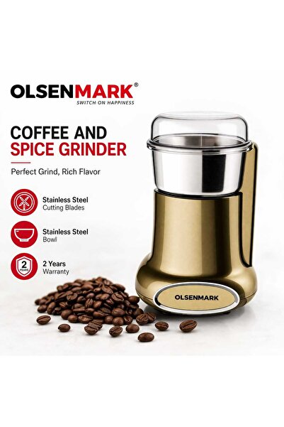 Olsenmark Coffee and Spice Grinder Stainless Steel Electric Grinder