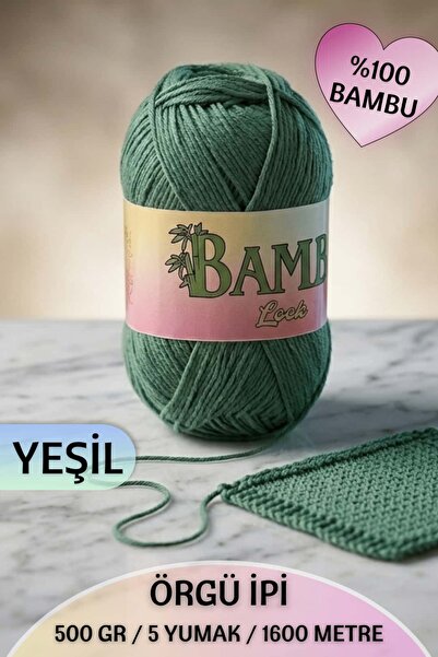 Dantelux %100 Bambu Örgü İpi (5 Yumak / 500 Gram / 1600 Metre)