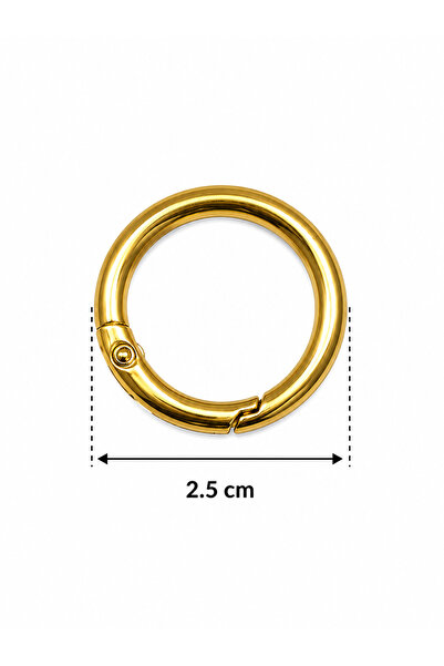 Kardelux Yaylı Mekanizmalı Metal Çanta Halkası (2.5cm çapında)