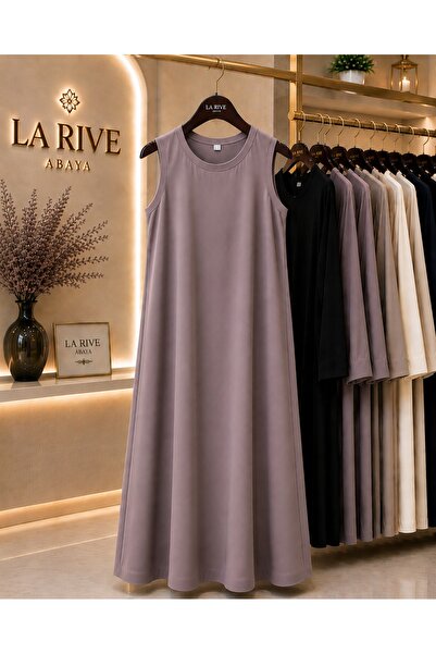 La Rive Abaya Muff Grey Sleeveless