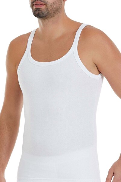 YILDIZ Camisole Lycra Men's Badi Undershirt White 3-Pack