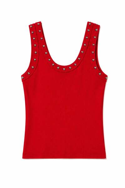 elif teke Studded Athlete Blouse Red