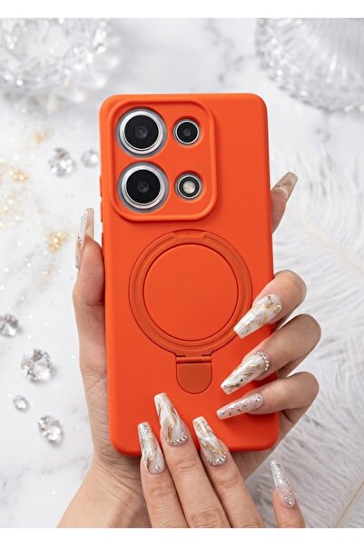AKSEFİZZ Redmi Note 13 Pro 4G Kılıf Yatay Dikey Standlı İnce Tasarımlı Magsaf...