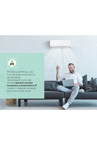 FRAM Aparat de aer condiționat split Wi-Fi de 18000 BTU cu kit de instalare