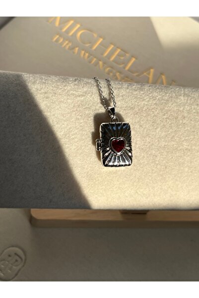 IrazErezJewelry Çelik Zirkon Taşlı Açılır kapanır Fotoğraflı Kolye