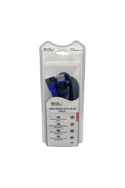 sgl Καλώδιο HDMI γωνιακό - 90 μοιρών °   1592F - Αρσενικό/Αρσενικό - 1.5μ - 0...