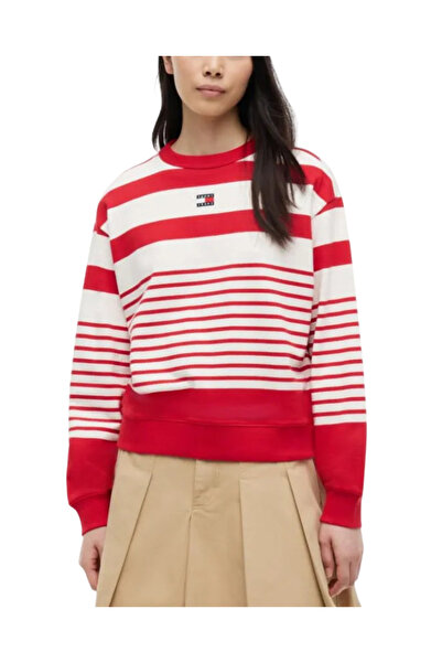 Tommy Hilfiger Γυναικείο Φούτερ Κόκκινο Tommy Jeans DW0DW22824-0EY