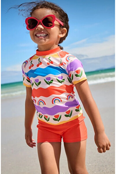 Next Baby Çiçek Detaylı UV Korumalı Bikini Seti