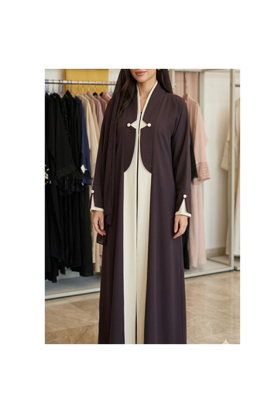 Generic MAISUN Women's Dubai Abaya with Matching Sheila Hijab Scarf | Modest ...