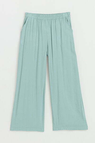 Nihan Plus Size Modal Trousers Tunic Set - Mint