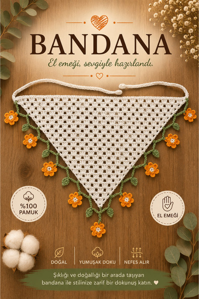 Bikaya Home Handmade Knitted Bandana |   100% Cotton |   Multi-Purpose Waist ...