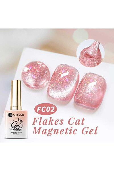 Born Pretty UR SUGAR Pul Işıltılı Manyetik Kedi Gözü Kalıcı Oje(FC02)-15 ml