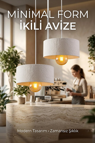 Oxyteez Modern Salon Plastik Ledli Sarkıt Avize Aydınlatma Tekli İkili Üçlü B...