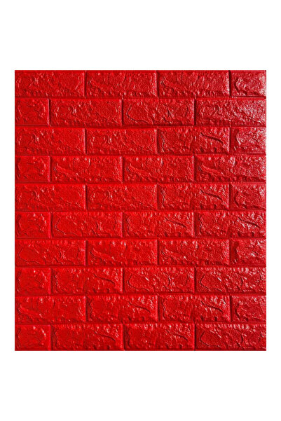 Vivendo Tapet 3D caramida rosie auto-adeziv pentru interior, 70 x 77 cm