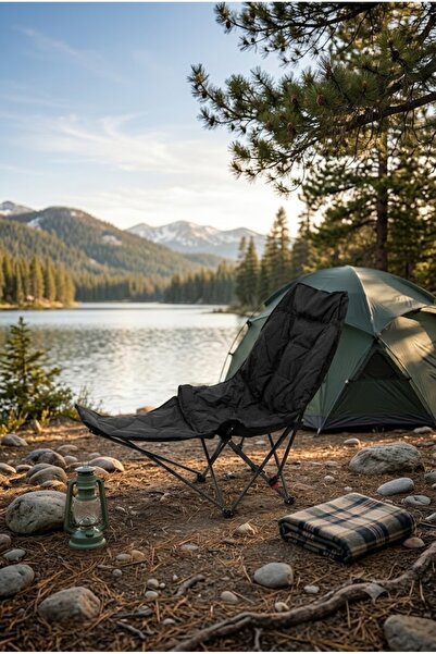 Vadi Katlanabilir Kamp Şezlongu Ayak Uzatmalı Outdoor Kamp Koltuğu Sandalyesi