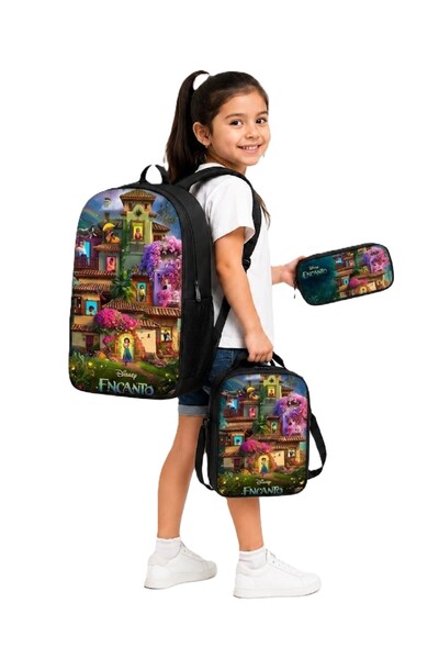 Alcoach Children's Cartoon Backpack (Ab020), 3-Piece Set (Backpack + Pencil C...