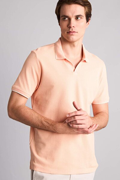 DeFacto Regular Fit Short Sleeve Polo Salmon T-Shirt H9392Ax26Sm