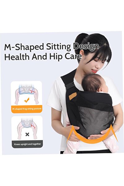 KASTWAVE Baby Sling Carrier, Adjustable Baby Carrier with Hip Seat for Newborn, Infant and Toddler