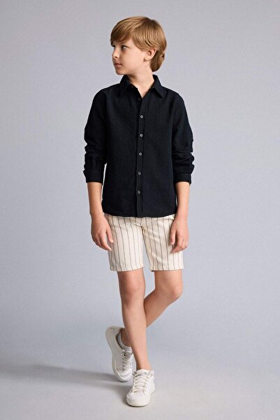 DeFacto Striped Beige Shorts for Boys H9638A826Hs