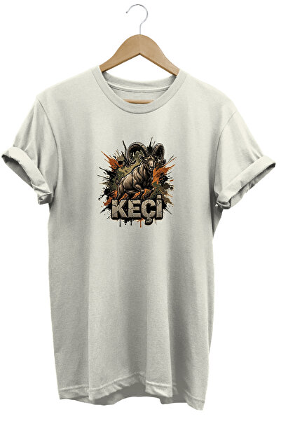 remonz Goat Goat Printed Oversize Tshirt Hunter Gym Animal Figure T-Shirt