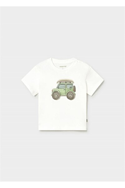 MAYORAL Baby Boy Printed T-Shirt Ecru 1011