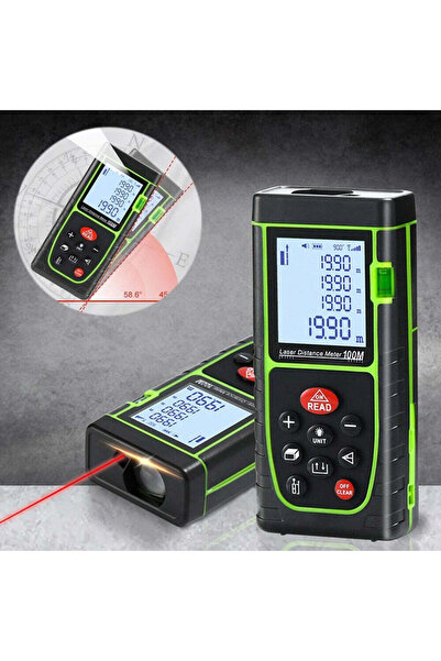 Vivendo Telemetru laser 100m, Ecran LCD, precizie +/- 1.5mm, protectie IP54, ...