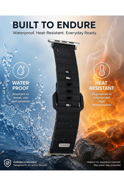 Watch Premium Waterproof & Heat-Resistant Silicone Strap