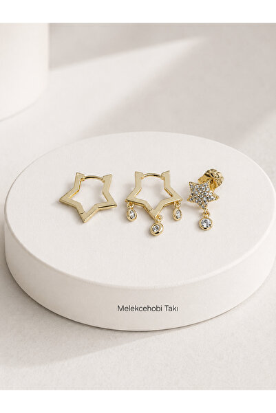 XUPING JEWELRY Melekcehobi Women's Gold Vip Series 3-Piece Combination Star E...