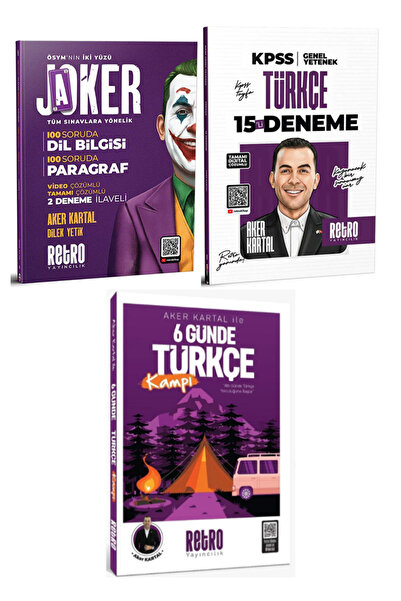 RETRO YAYINCILIK 2026 JAKER DİL BİLGİSİ / PARAGRAF SORU BANKASI 6 Günde 15 De...