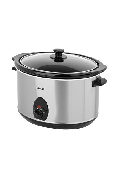 LUND Wolnowar Oală ceramică Slow Cooker Inox LCD 320W 5,6L 3 moduri 67661