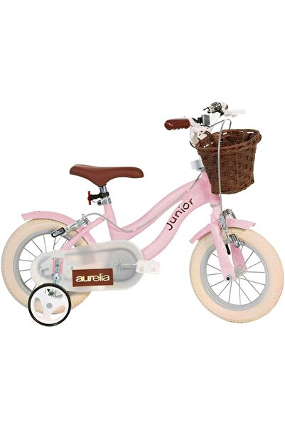 Dino Bikes Bicicletă Copii 6-8 ani Vintage 16" Pink, Roți Ajutătoare, Coș faț...